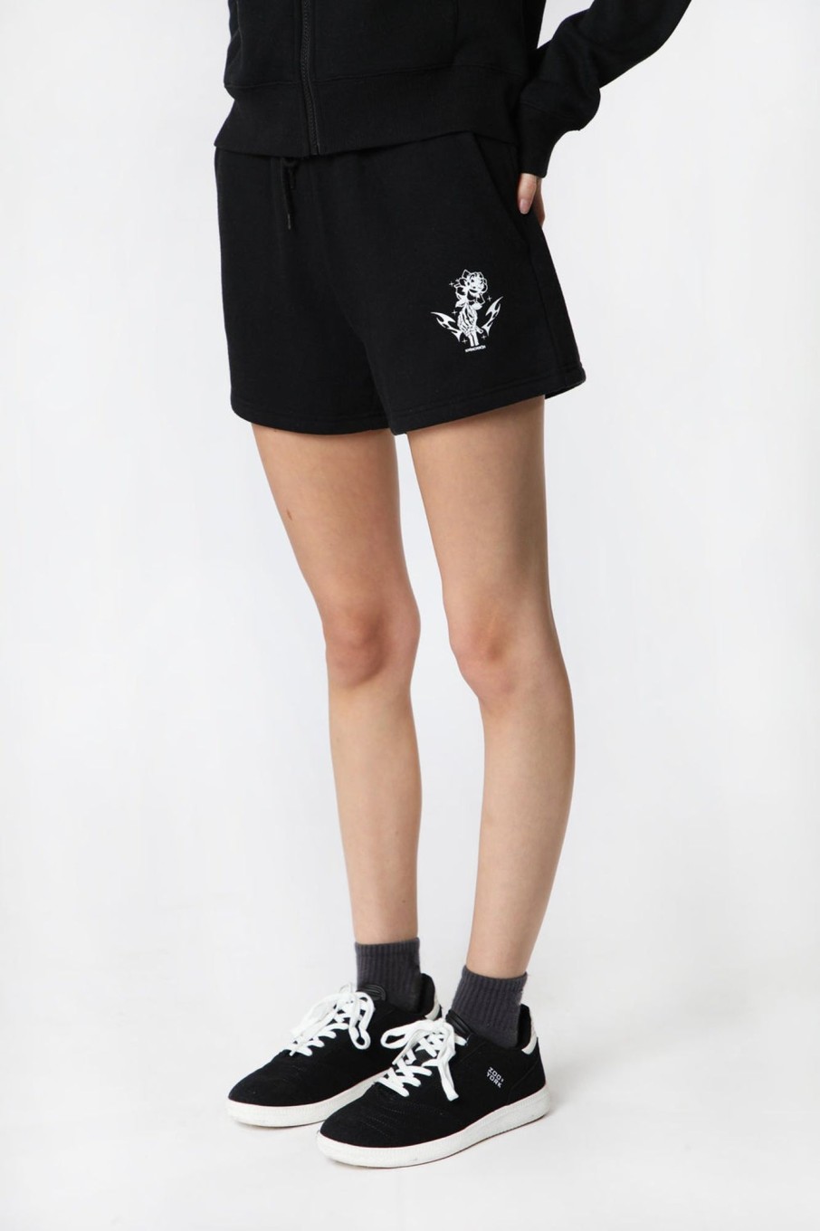 Womens Sovrn Voices | Womens Sovrn Voices Basic Fleece Shorts Black