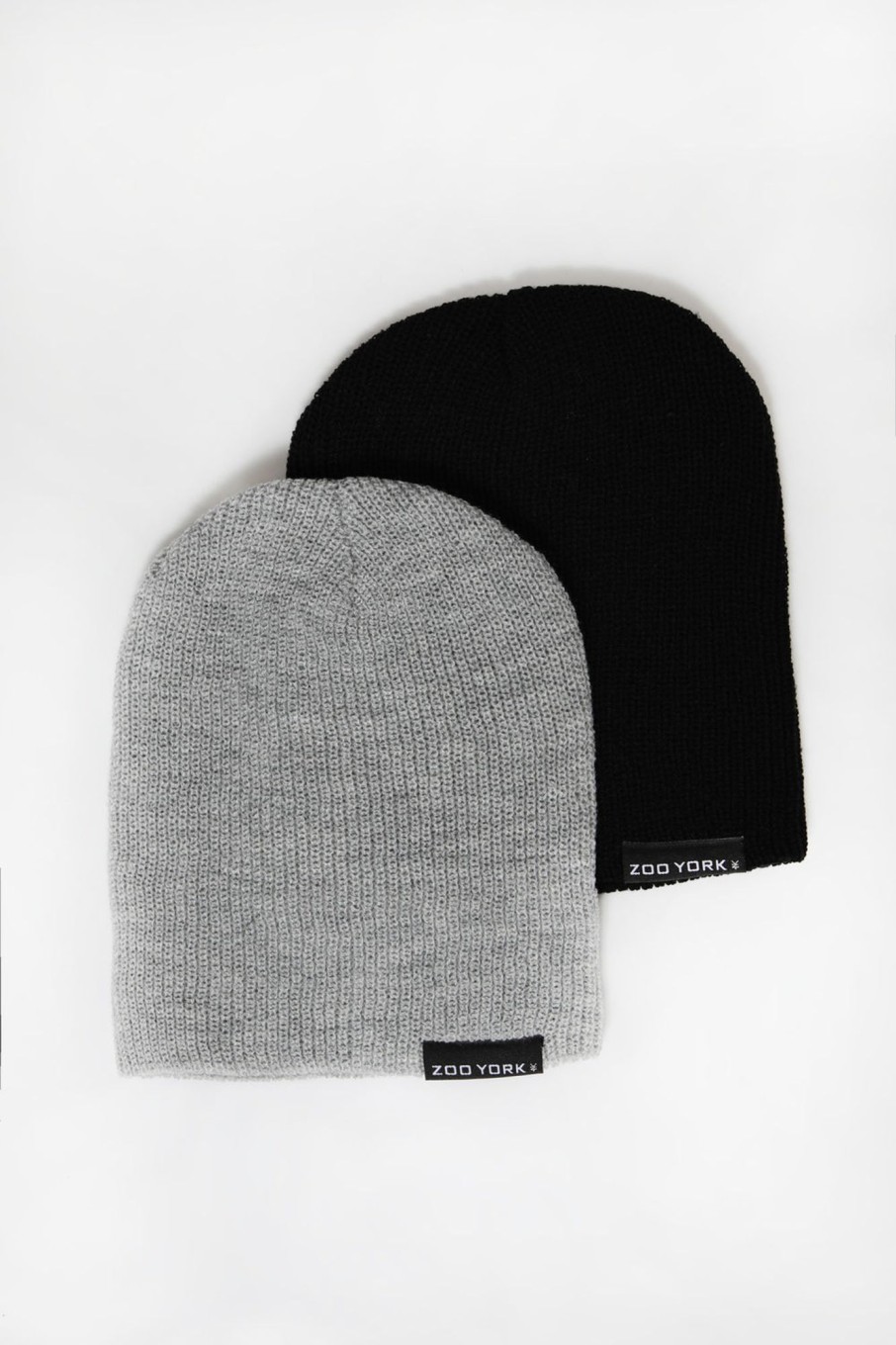 Mens Zoo York | Zoo York Mens Slouch Beanie 2-Pack