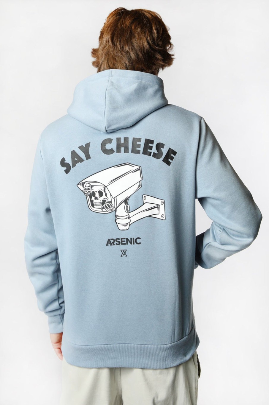 Mens Arsenic | Arsenic Mens Say Cheese Hoodie Baby Blue