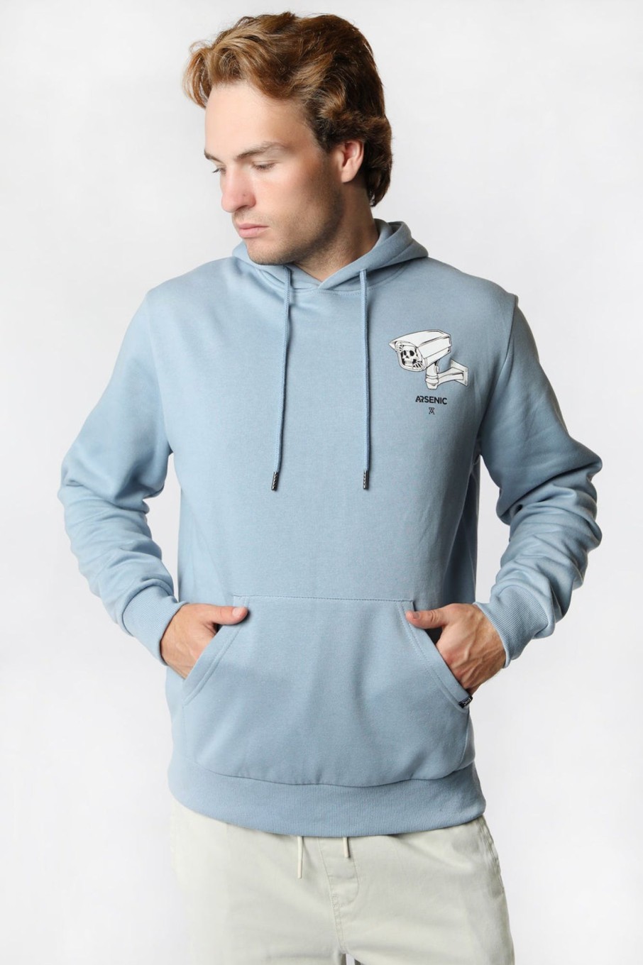 Mens Arsenic | Arsenic Mens Say Cheese Hoodie Baby Blue