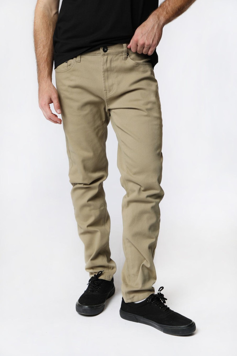 Mens West49 | West49 Mens Bull Denim Slim Jeans Khaki