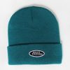 Mens No Fear | No Fear Mens Patch Logo Foldup Beanie Blue