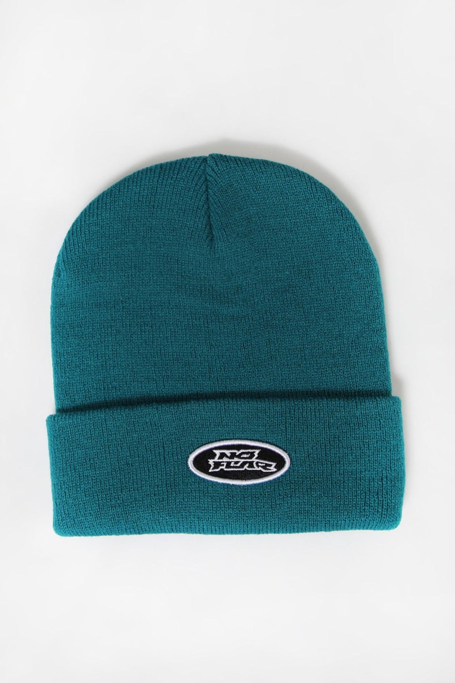 Mens No Fear | No Fear Mens Patch Logo Foldup Beanie Blue