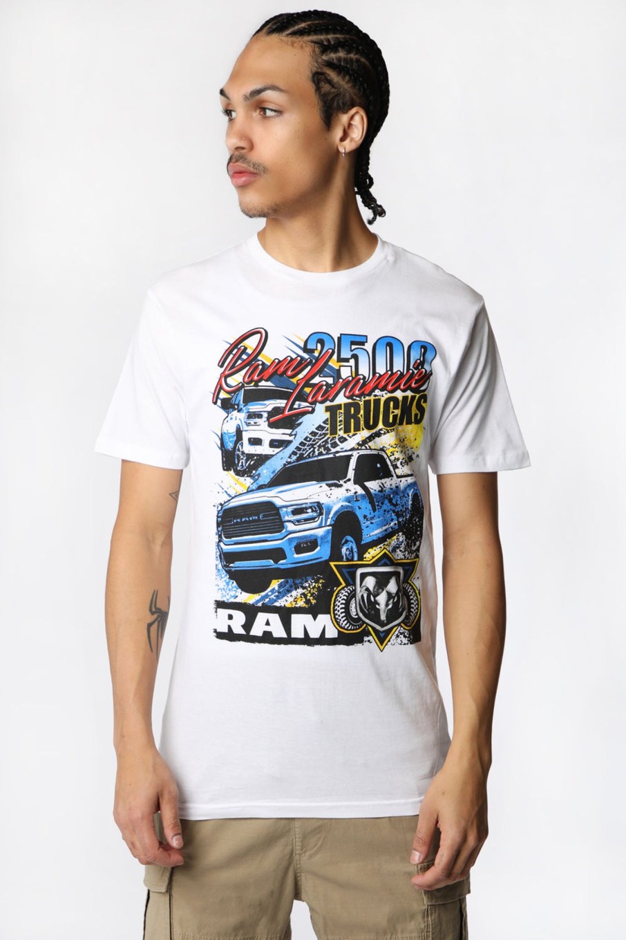 Mens West49 | Mens Ram 2500 Laramie Trucks T-Shirt White