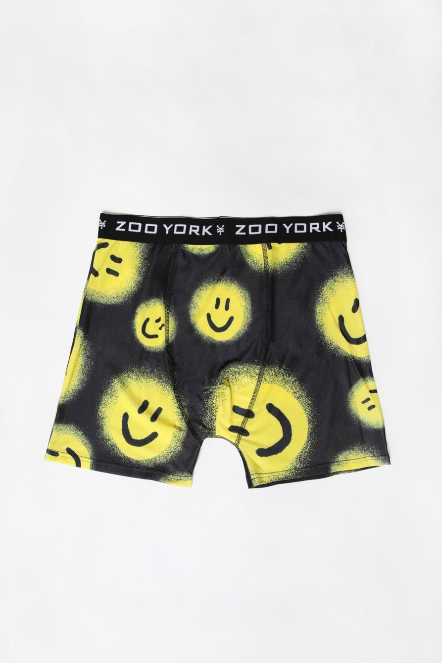 Mens Zoo York | Zoo York Mens Smiley Boxer Brief Yellow