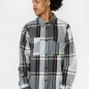 Mens Amnesia | Amnesia Mens Cotton Plaid Button-Up Blue