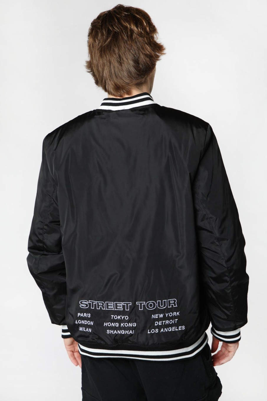 Mens No Fear | No Fear Mens Varsity Jacket Black