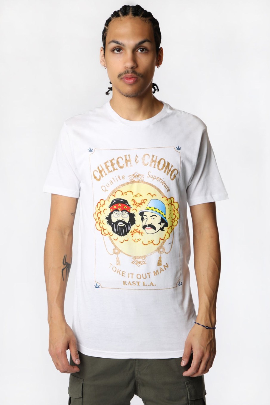 Mens West49 | Mens Cheech & Chong East L.A. T-Shirt White