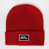 Mens No Fear | No Fear Mens Patch Logo Foldup Beanie Red