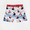 Mens Zoo York | Zoo York Mens Xmas Penguins Boxer Brief Blue