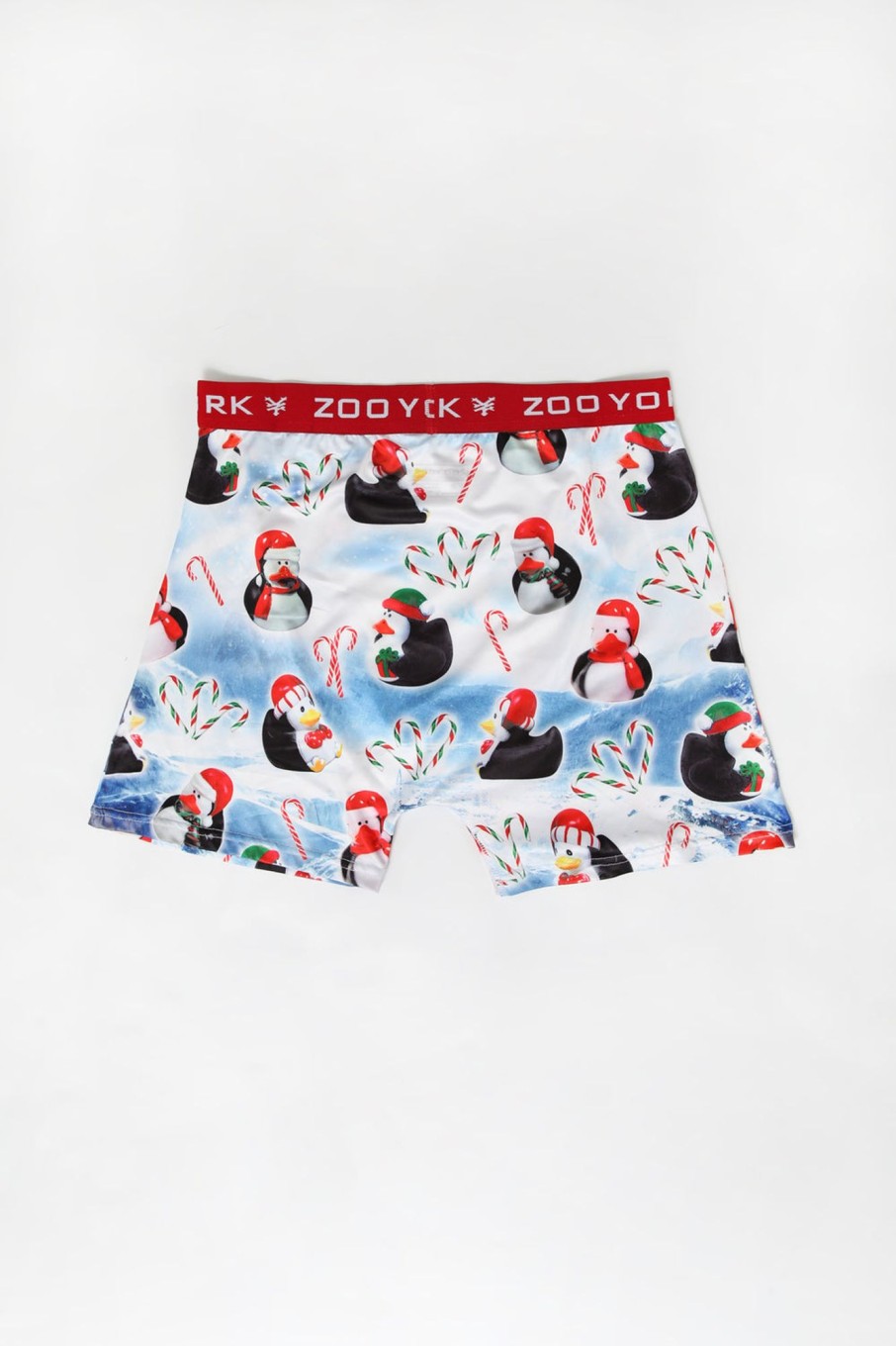 Mens Zoo York | Zoo York Mens Xmas Penguins Boxer Brief Blue