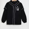 Youth No Fear | No Fear Youth Long Sleeve Baseball Jersey Black