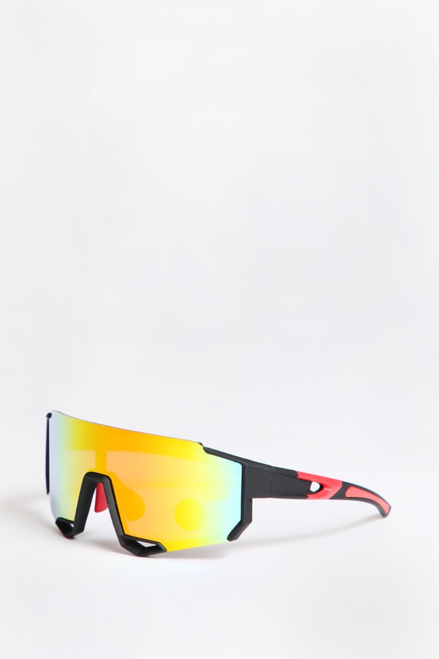 Mens West49 | West49 Sport Shield Sunglasses Red