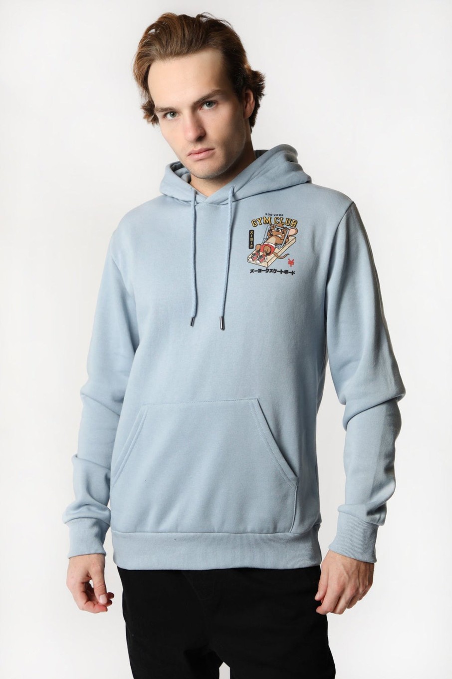 Unisex Zoo York | Zoo York Unisex Gym Club Hoodie Baby Blue