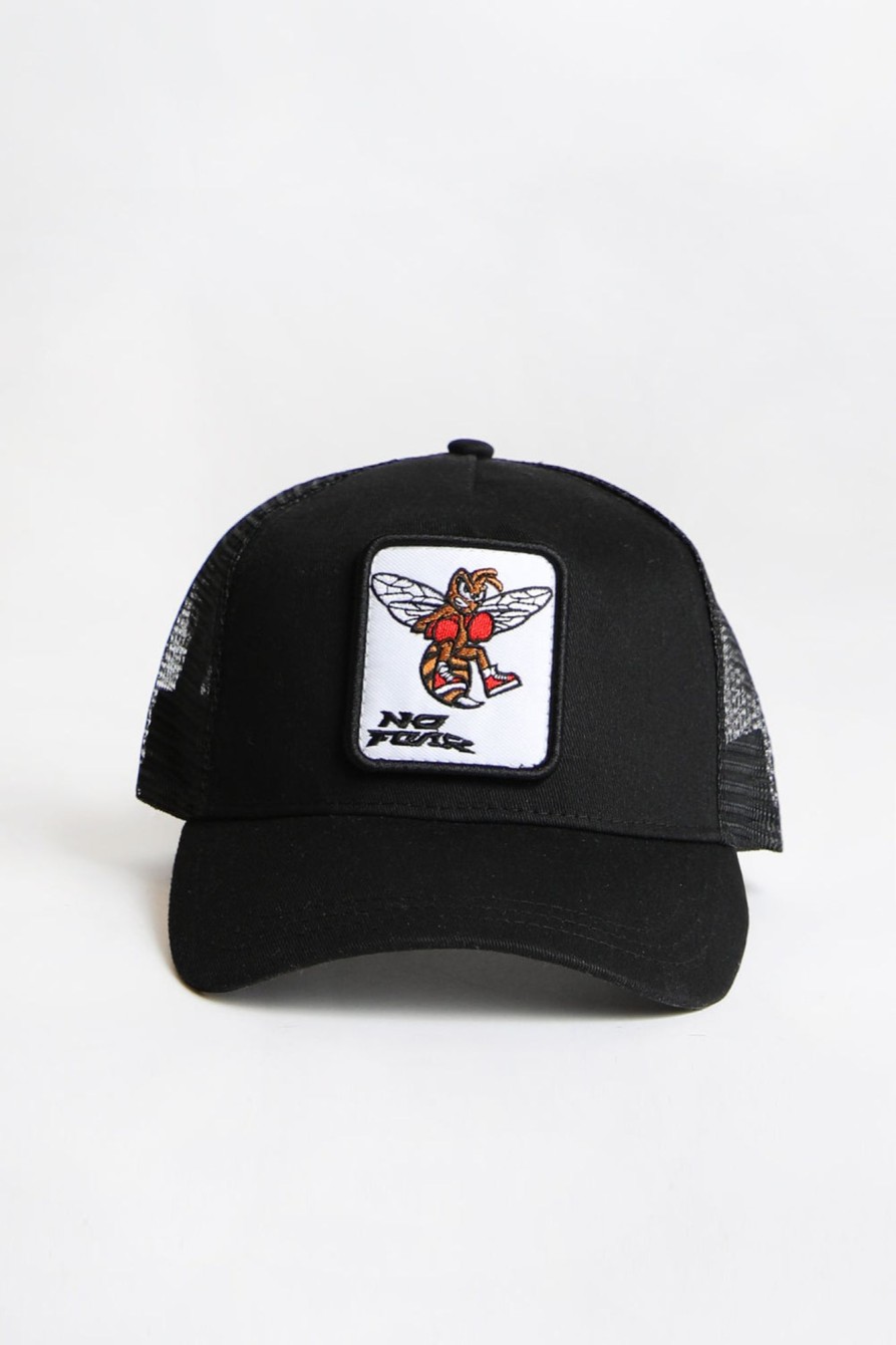 Mens No Fear | No Fear Mens Boxer Bee Trucker Hat Black