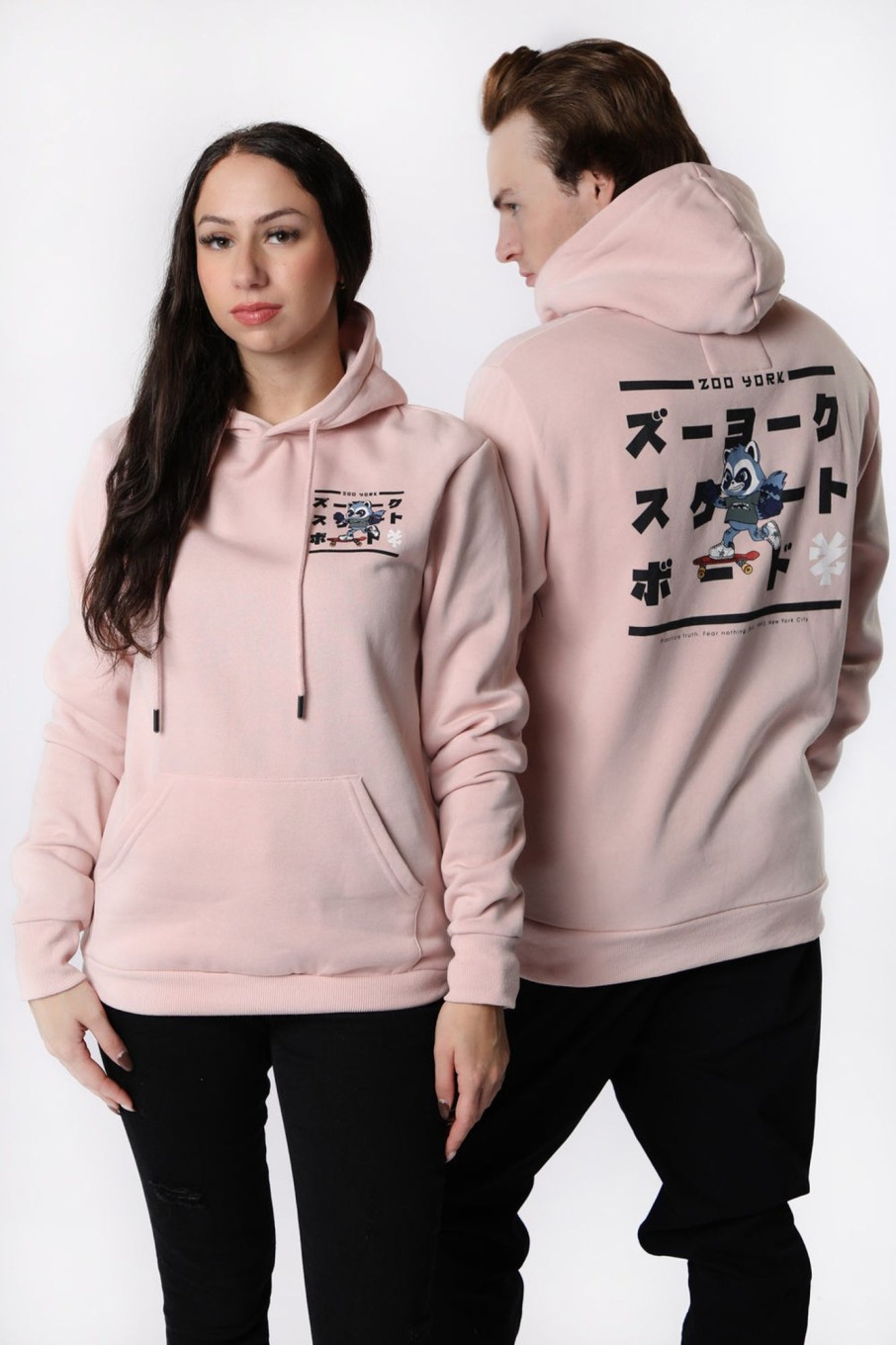 Unisex Zoo York | Zoo York Unisex Character Hoodie Light Pink