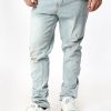 Mens West49 | West49 Mens Distressed Skinny Jeans Light Blue