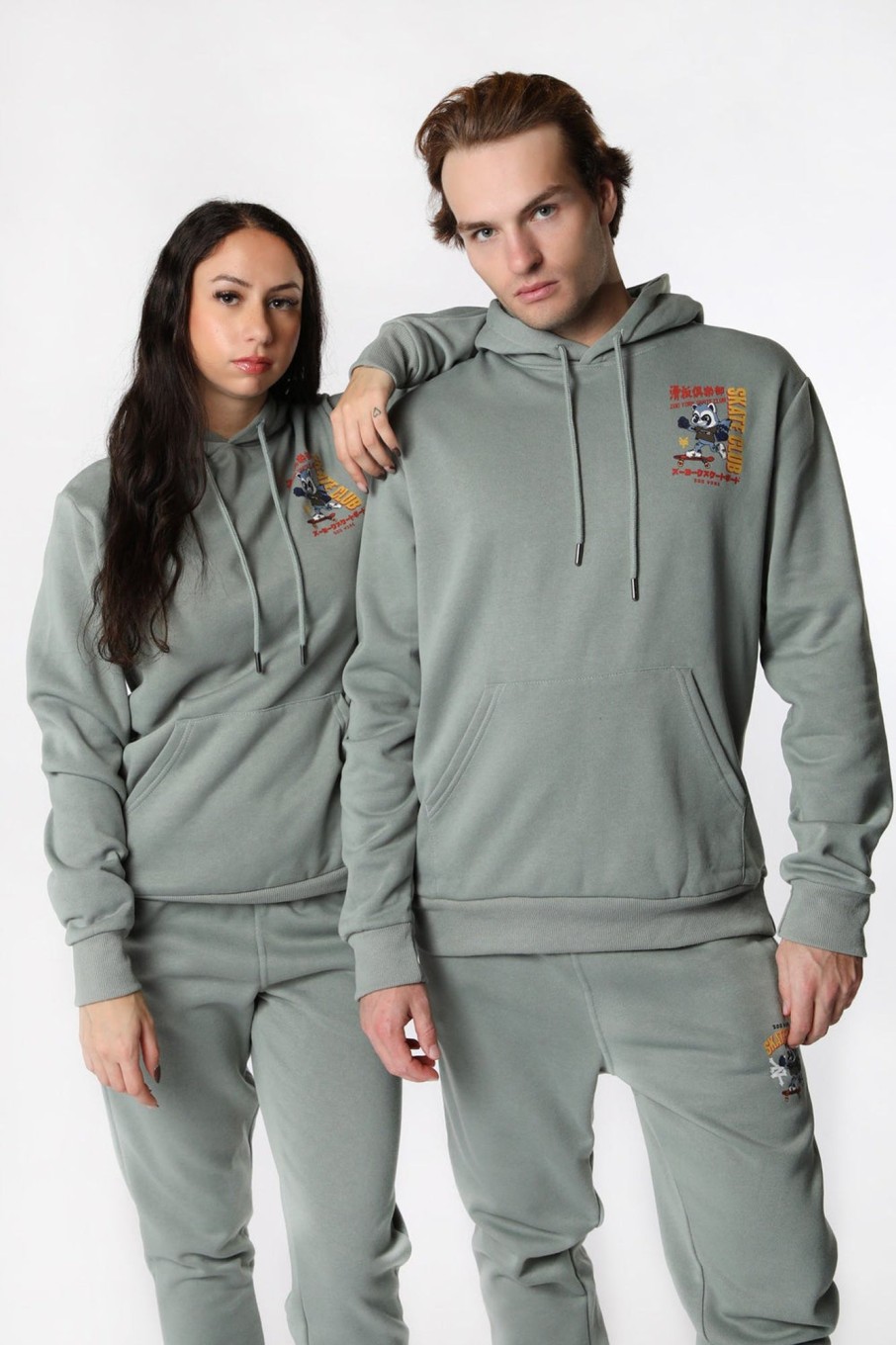 Unisex Zoo York | Zoo York Unisex Skate Club Hoodie Sage