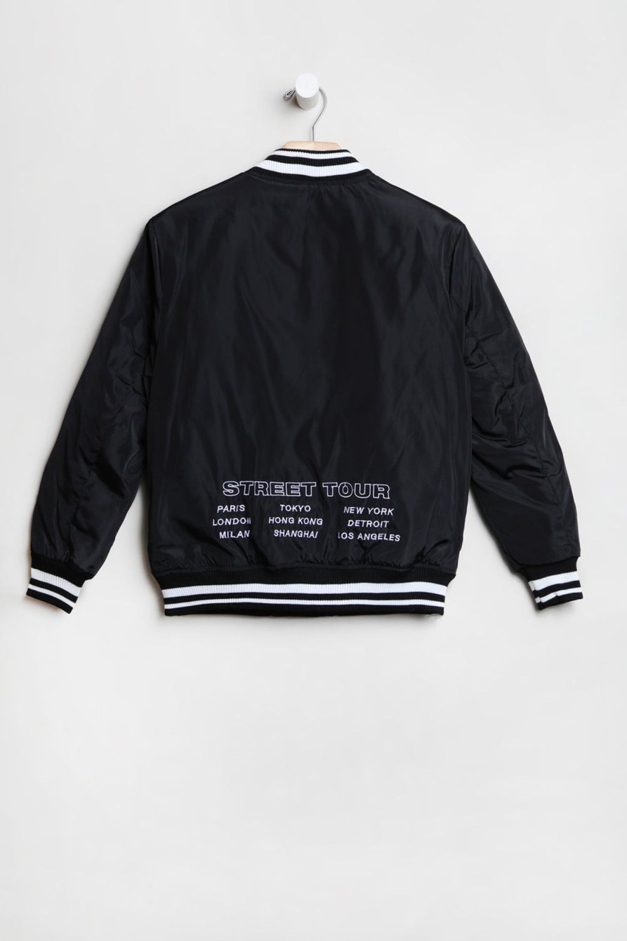 Youth No Fear | No Fear Youth Varsity Jacket Black