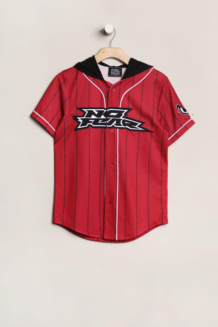 Youth No Fear | No Fear Youth Hooded Baseball Jersey