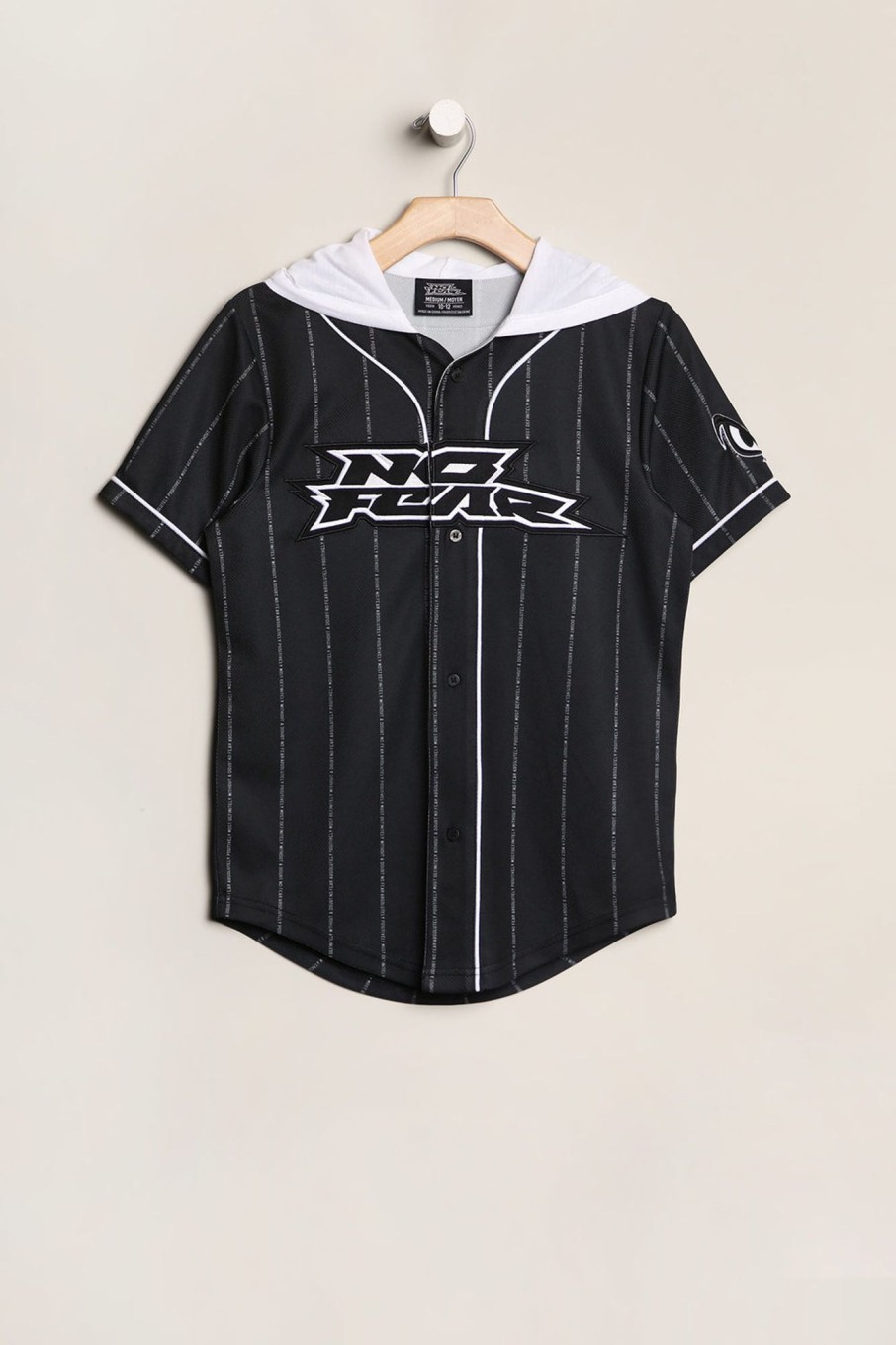 Youth No Fear | No Fear Youth Hooded Baseball Jersey